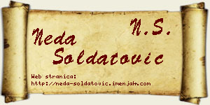 Neda Soldatović vizit kartica